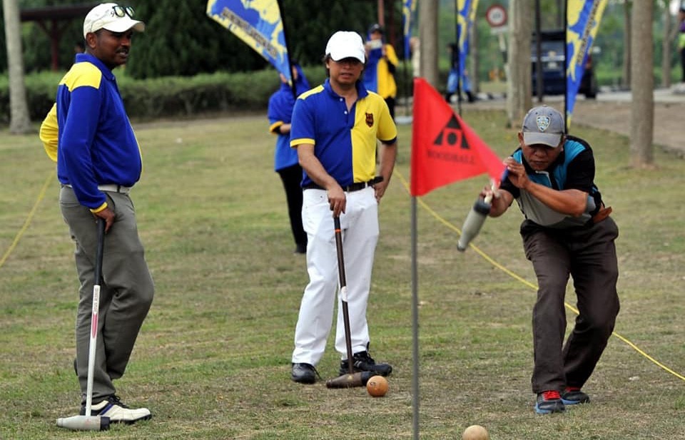 AKTIVITI sukan Woodball yang kini mendapat tempat di negara ini.